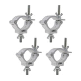 4x Equinox TC25S Aluminium 25kg Argent Demi-Coupleur 33mm-38mm Pince de Serrage